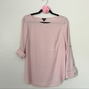 Ann Taylor Petite M Light Pink Top